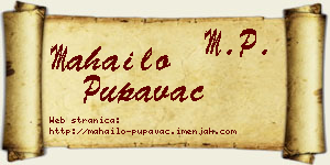 Mahailo Pupavac vizit kartica